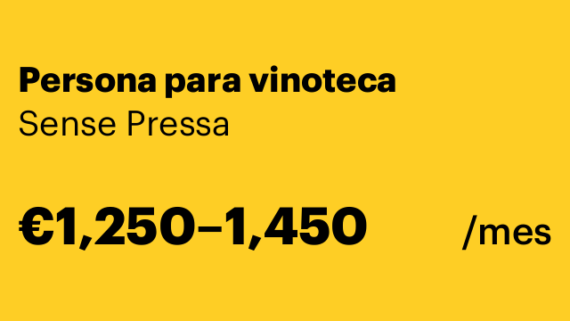Persona para vinoteca