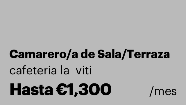 Camarero/a de Sala/Terraza