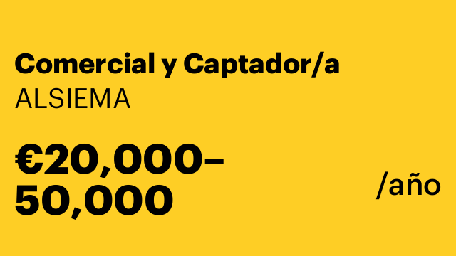 Comercial y Captador/a