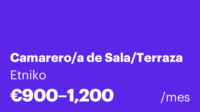 Camarero/a de Sala/Terraza