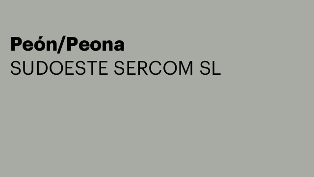 Peón/Peona