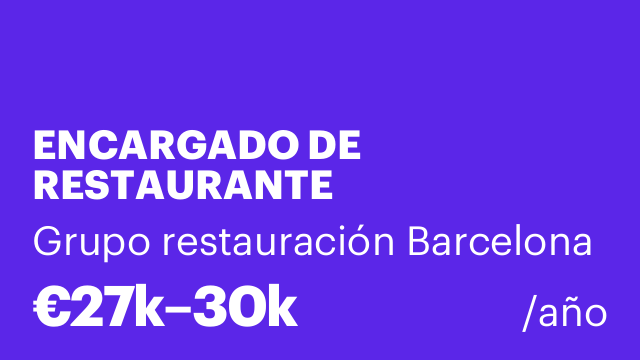 ENCARGADO DE RESTAURANTE
