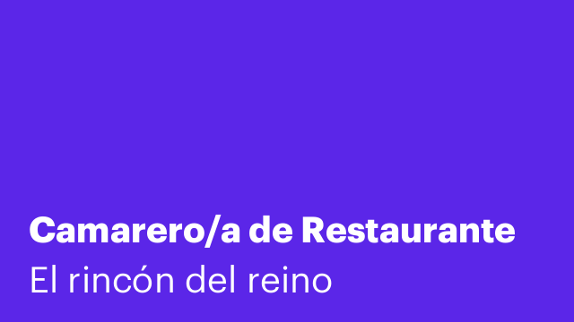 Camarero/a de Restaurante