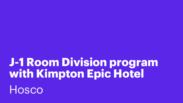 J-1 Room Division program with Kimpton Epic Hotel