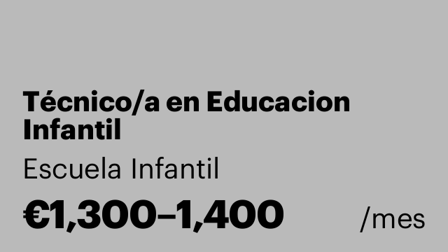 Técnico/a en Educacion Infantil