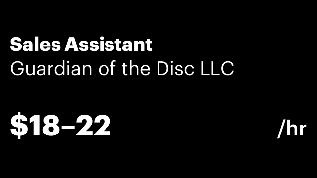 Sales Assistant