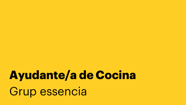 Ayudante/a de Cocina