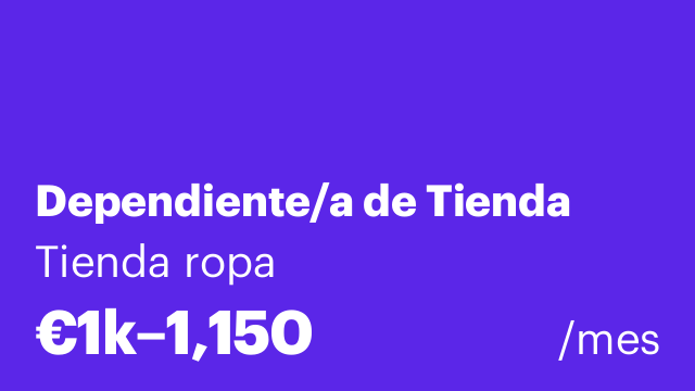 Dependiente/a de Tienda