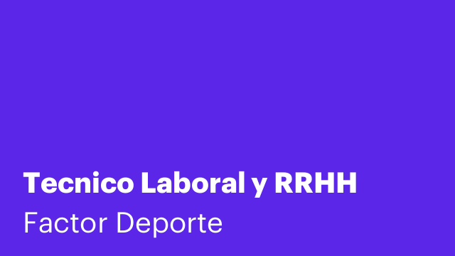 Tecnico Laboral y RRHH