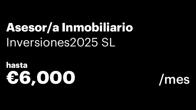 Asesor/a Inmobiliario