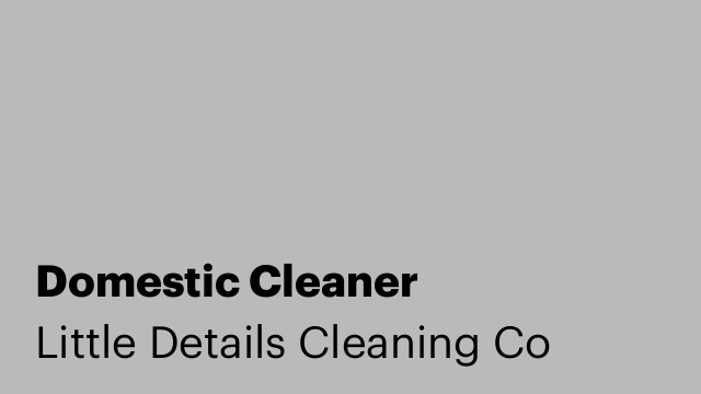 Domestic Cleaner