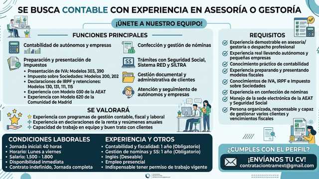 CONTABLE, FISCAL Y LABORAL – MADRID