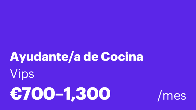 Ayudante/a de Cocina