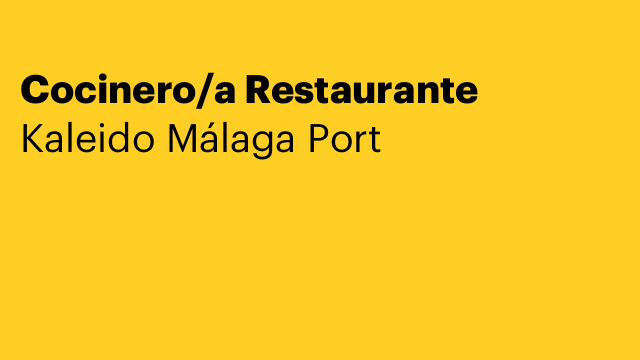 Cocinero/a Restaurante