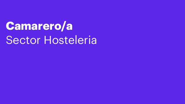 Camarero/a