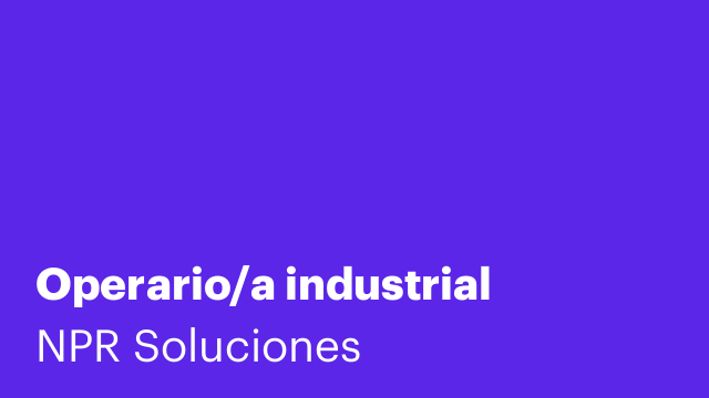Operario/a industrial