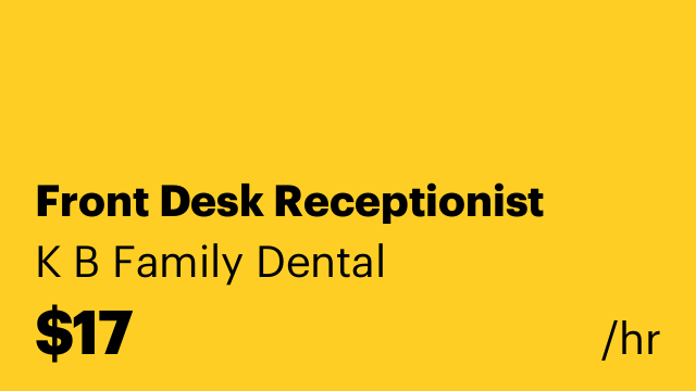 Front Desk Receptionist