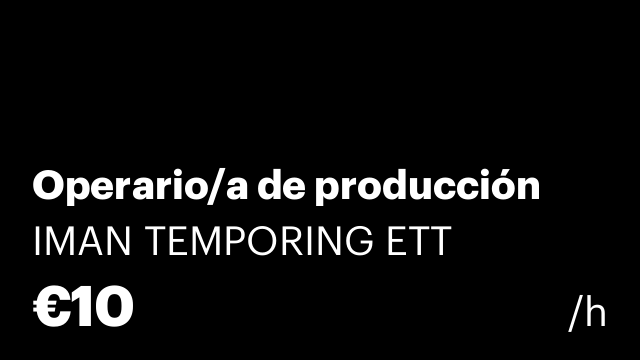 Operario/a de producción