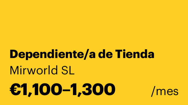Dependiente/a de Tienda