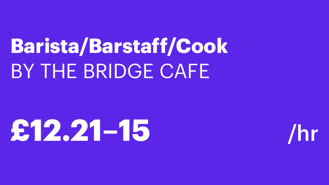 Barista/Barstaff/Cook