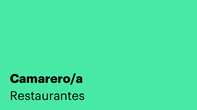 Camarero/a