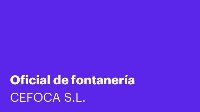 Oficial de fontanería