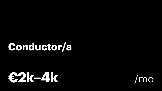 Conductor/a