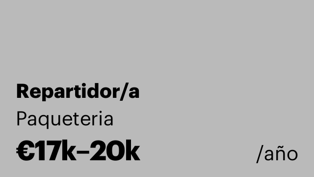 Repartidor/a