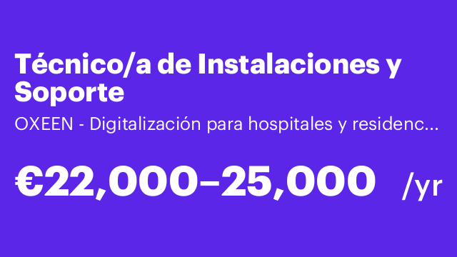 Técnico/a de Instalaciones y Soporte