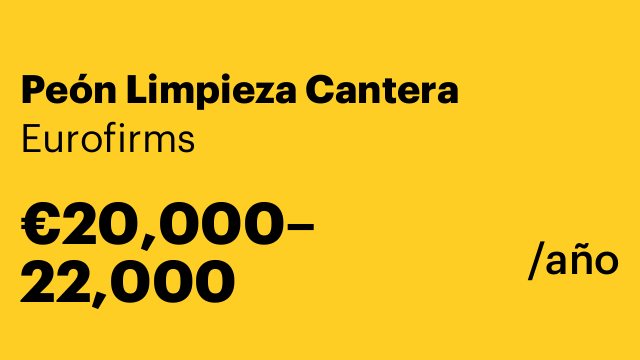 Peón Limpieza Cantera