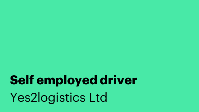 Self employed driver