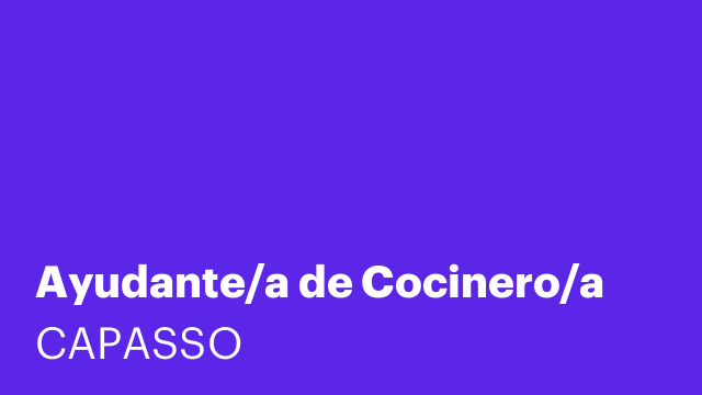 Ayudante/a de Cocinero/a