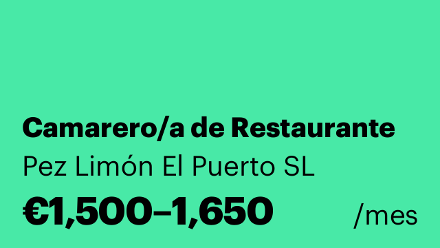 Camarero/a de Restaurante