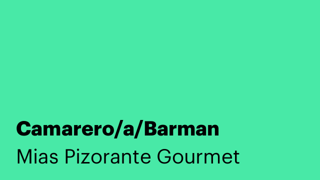 Camarero/a/Barman