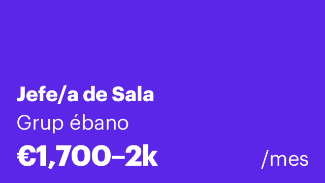 Jefe/a de Sala