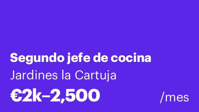 Segundo jefe de cocina