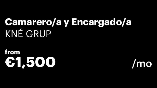 Camarero/a y Encargado/a