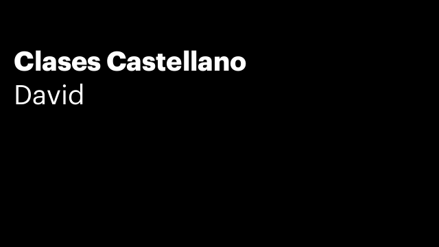 Clases Castellano