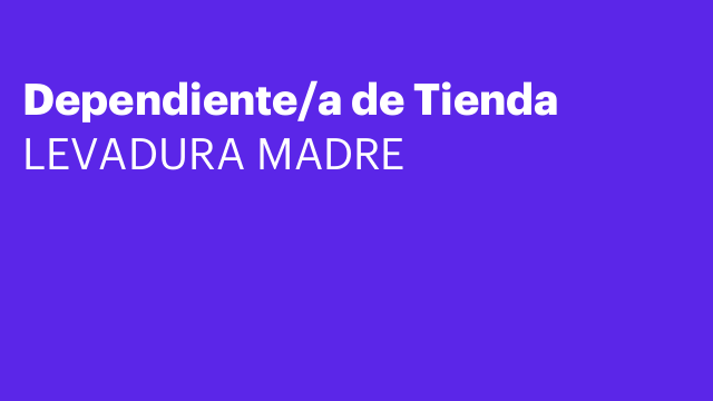 Dependiente/a de Tienda