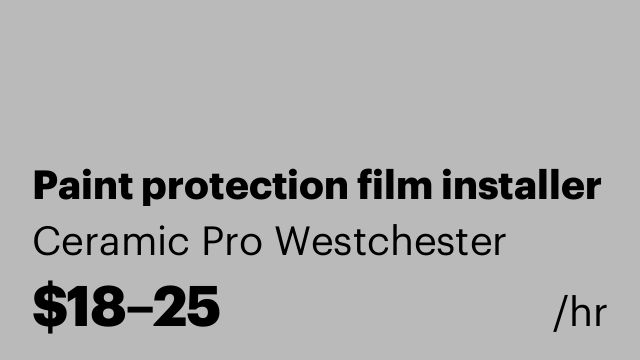 Paint protection film installer