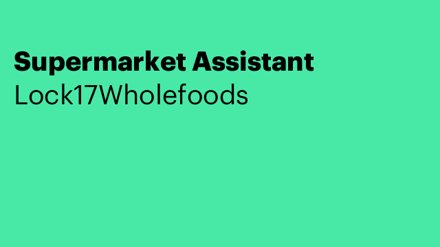 Supermarket Assistant