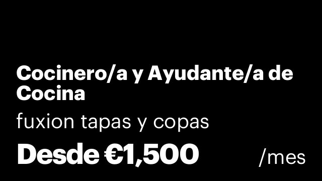 Cocinero/a y Ayudante/a de Cocina