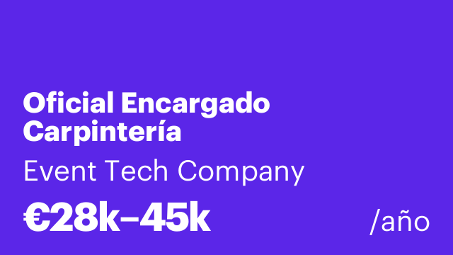 Oficial Encargado Carpintería