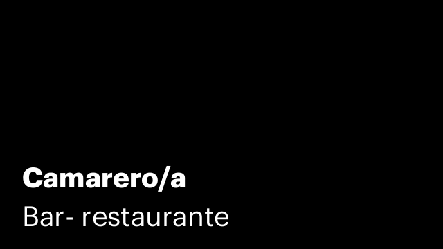 Camarero/a