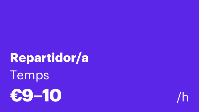 Repartidor/a