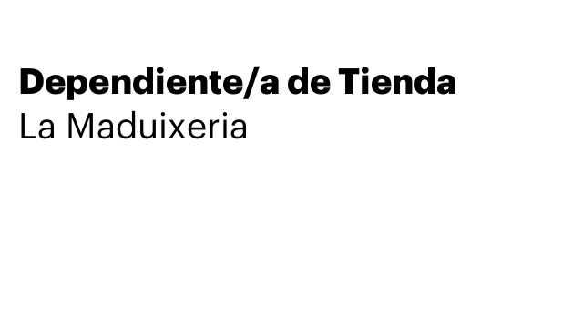 Dependiente/a de Tienda
