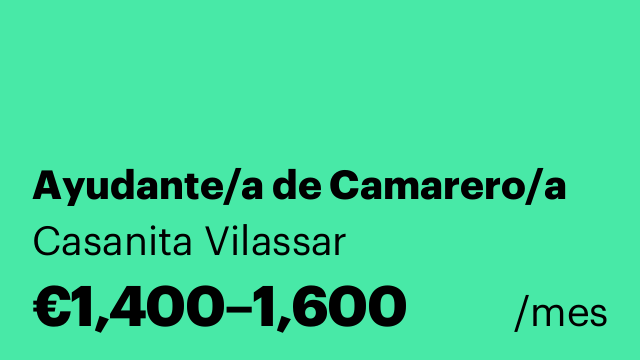Ayudante/a de Camarero/a