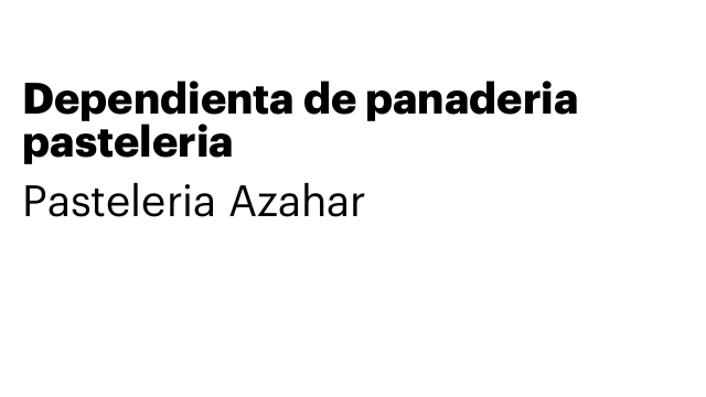 Dependienta de panaderia pasteleria