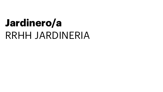 Jardinero/a