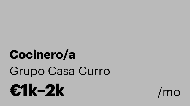 Cocinero/a